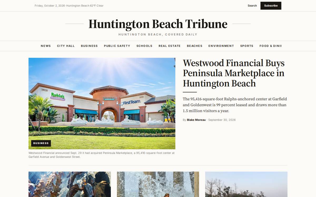 Huntington Beach Tribune homepage