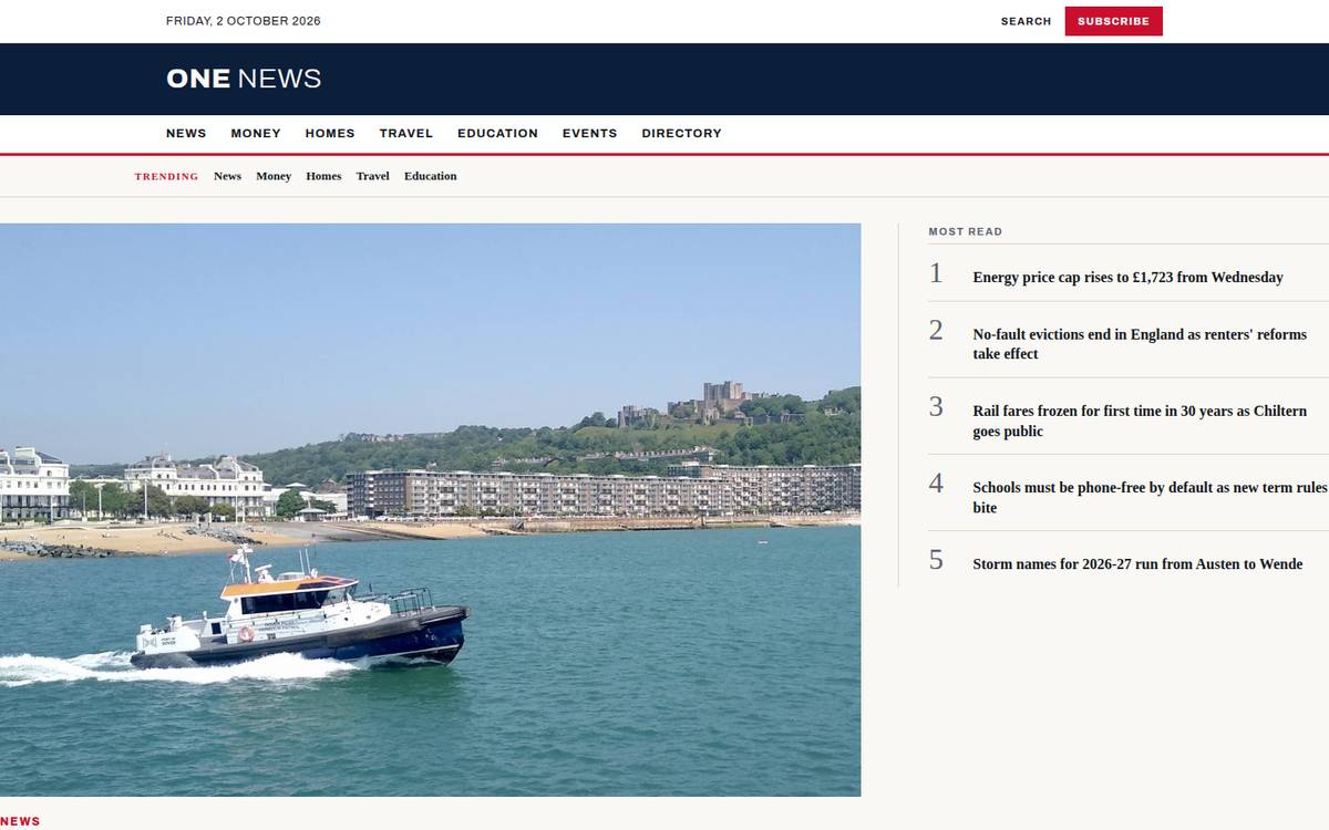 One News homepage